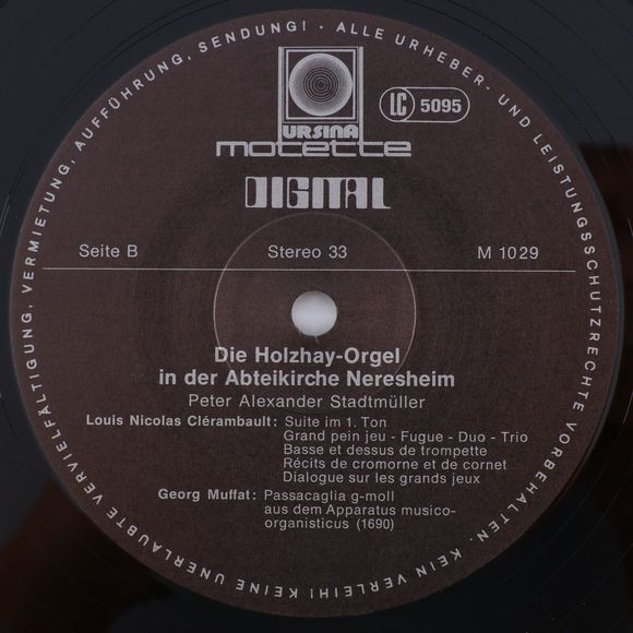 Muffat, Kuchar "Die Holzhay-Orgel In Der Abteikirche Neresheim" LP Record M 1029 - Picture 11 of 16